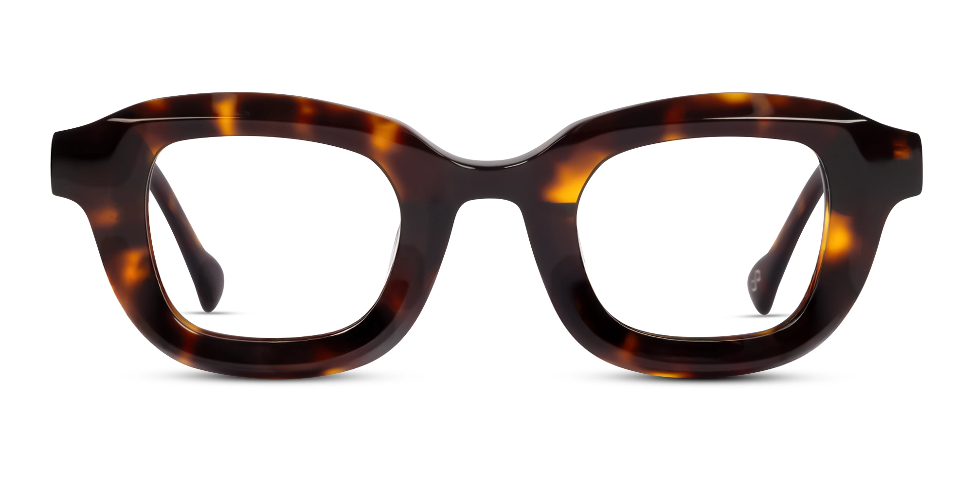 Dark Tortoise Chunky Geometric Glasses